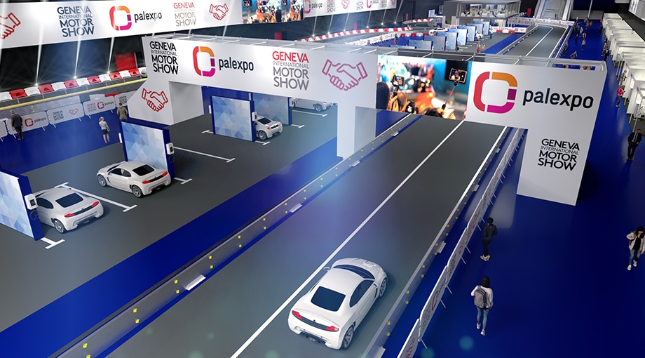 This is how the test track in Hall 7 at next year's Geneva Motor Show should look.