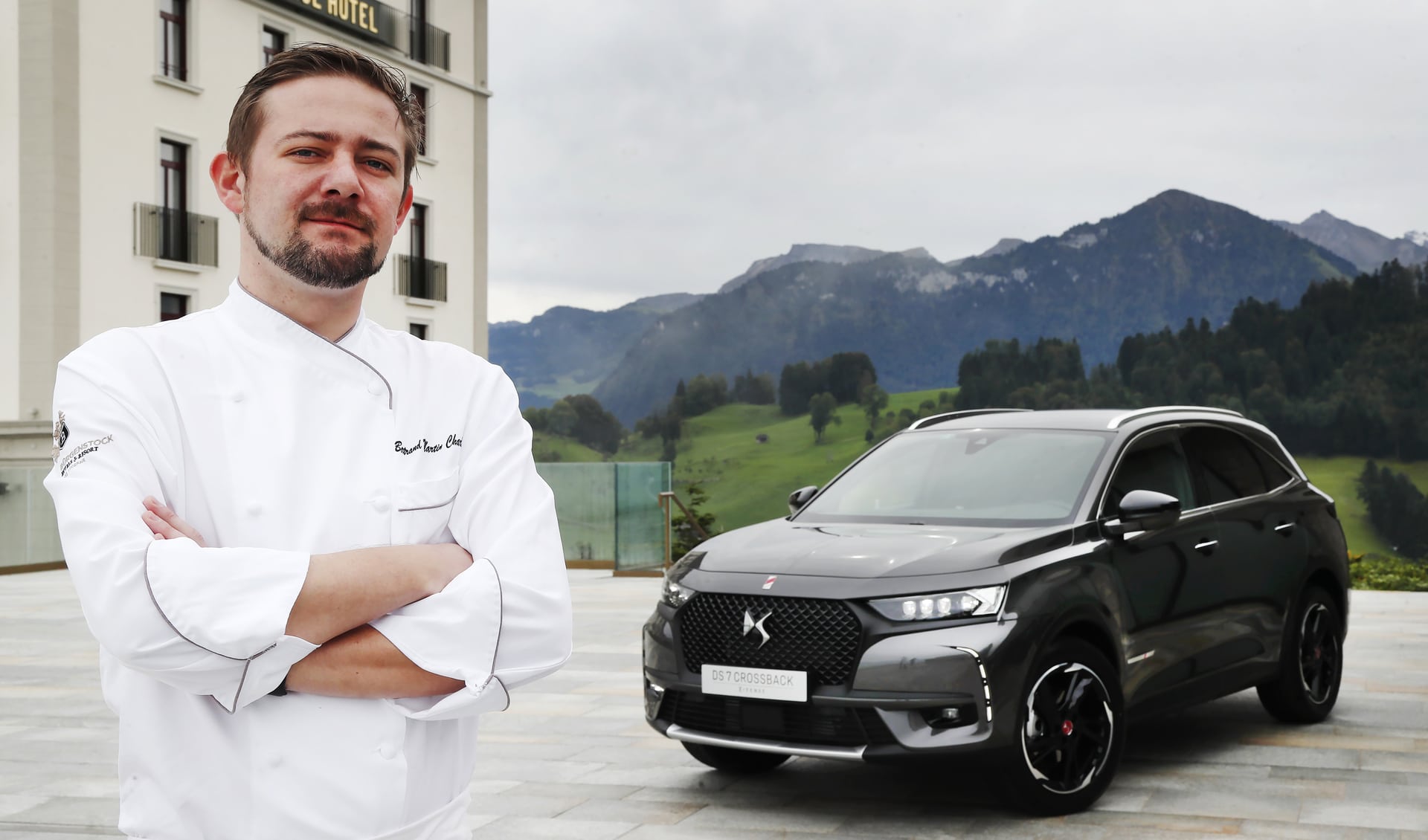 Bertrand Charles cuisine au "RitzCoffier" du Bürgenstock Resort de Lucerne. Il fait partie des grands talents du pays.