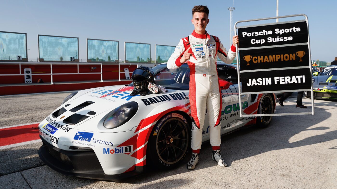 Porsche Cup Suisse Jasin Ferati zeigt den Meister