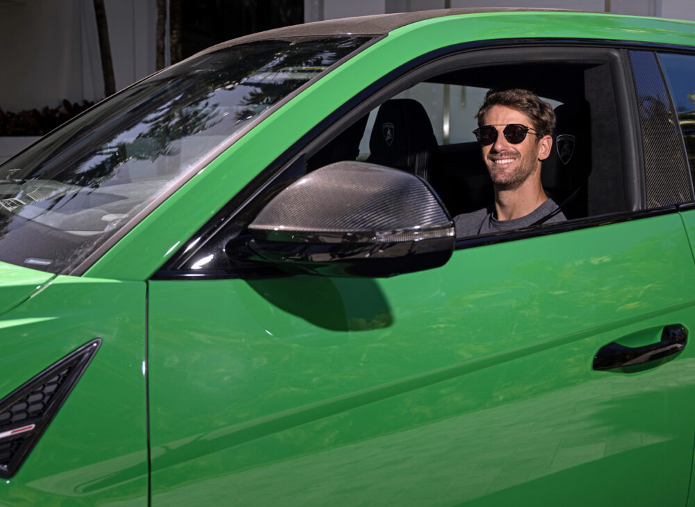 Lamborghini factory driver Romain Grosjean